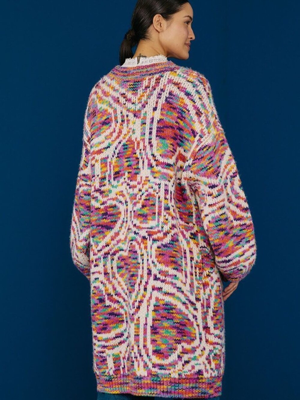 Farm Rio Multicolored Wild Hearts Cardigan - Picture 2 of 16